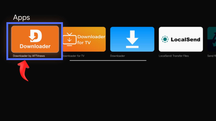 Écran d’installation de Downloader
